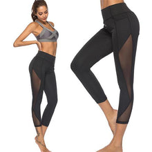 Load image into Gallery viewer, Sexy Mesh Yoga Pants