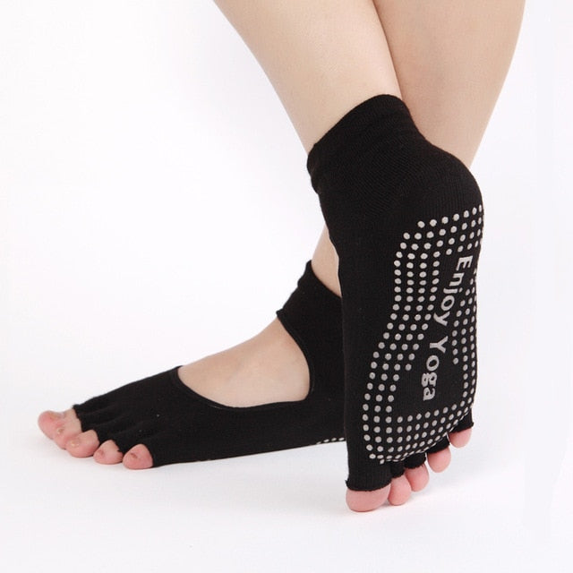 Half Toe Warm Yoga Socks