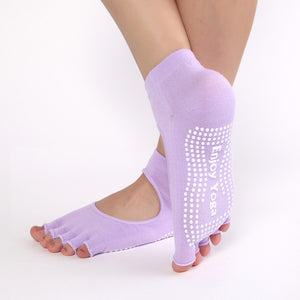 Half Toe Warm Yoga Socks