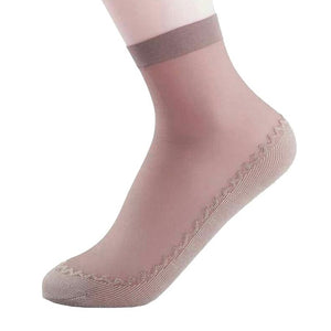 Transparent Silk Yoga Socks